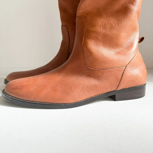 Lauren Ralph Lauren Caramel Brown  Leather Riding style Boots Jenny 9.5 - Picture 7 of 14